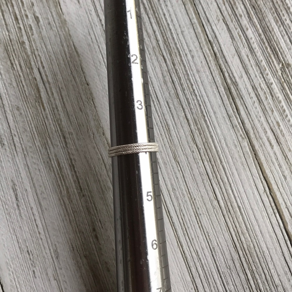 NEW Textured Sterling Silver Midi Stacking Rings - Picture 6 of 7